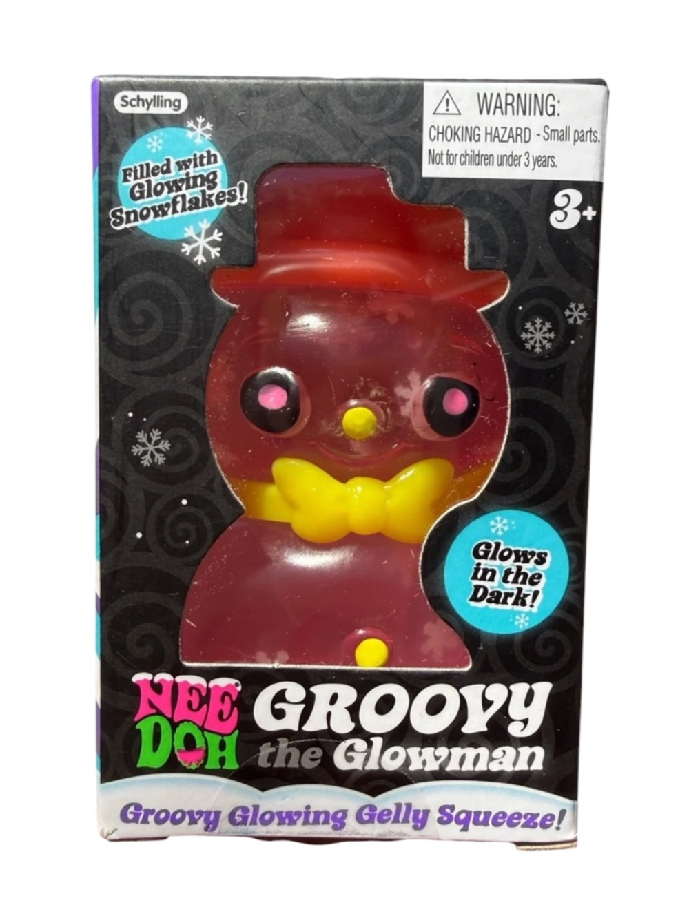 NeeDoh Groovy the Glowman Pink Glow In The Dark - NIB
